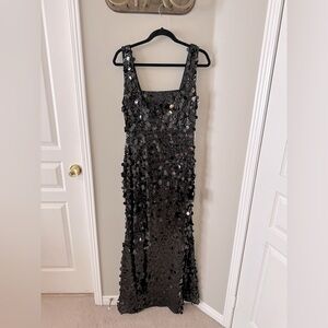 Lulus Black sequin square next evening dress. Size M